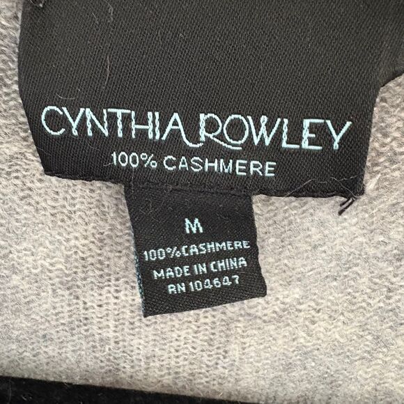 Cynthia Rowley 100% Cashmere Ruffle Shrug Cardigan Light Gray size Medium - Picture 7 of 8